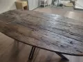 Дървена трапезна маса от тъмно дърво, снимка 8