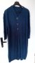 Дълга плетена дамска жилетка тъмно синя, снимка 1