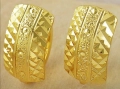 Класически масивни обеци от 9к попълнено злато 20 лв., снимка 3