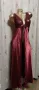 М Дълга сатенена нощница в бордо , снимка 1
