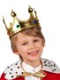 детска царска кралска корона златиста пластмасова с цветни камъни костюм, снимка 1