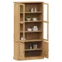 vidaXL Стъклен шкаф витрина VIGO 85x35x170 см бор масив, снимка 3