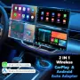 Нов CarPlay Android Auto Wireless адаптер USB 5GHz за iPhone Android телефон връзка кола автомобил, снимка 2