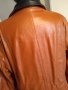 2 в 1 ЕСТЕСТВЕНА КОЖА дамско кожено манто с две лица - черен и оранжев цвят, снимка 8