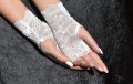 Булчински ръкавици от дантела / Сватбени ръкавици без пръсти, снимка 1 - Сватбени аксесоари - 39057971