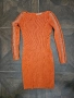 Рокля с дълъг ръкав оранжева S/M, снимка 2