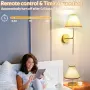 Смарт LED аплици 2 бр. акумулаторни с дистанционно, RGB, снимка 4