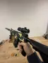 Детска играчка пушка автомат с меки патрони и допълнителни екстри / Цвят: Червен / Материал: пластма, снимка 4