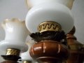Полилей абажур CHANDELIER орех и бронз дърво метал ! Старинен античен антикварен !, снимка 7