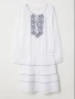 Бяла рокля с бродерии H&M , снимка 12