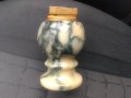 Запалка с поставка от алабастер, снимка 1 - Антикварни и старинни предмети - 29116951