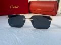 Cartier мъжки слънчеви очила с дървени дръжки, снимка 3