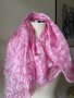 Розов, копринен шал/ розова кърпа за глава, снимка 1 - Шалове - 39858645