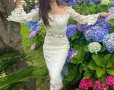Дантелен нежен бял сет - пола и блузка, снимка 1 - Комплекти - 44447128