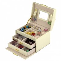 Луксозна кутия-куфар за бижута и козметика на три нива - код 1756, снимка 1 - Други - 34266165