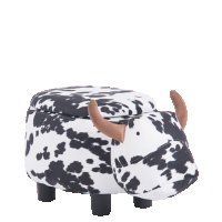Детска табуретка с ракла - черно-бяла крава, снимка 1 - Столове - 33721714