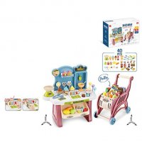 Детски комплект супермаркет с количка за пазаруване, снимка 1 - Играчки за стая - 39356364
