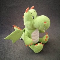 Kinder плюшена играчка дракон в зелен цвят, снимка 4 - Плюшени играчки - 44464694