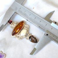 Уникален Сребърен Марков Vintage Медальон/Брошка SAJEN Jewelry от Остров Бали, снимка 6 - Колиета, медальони, синджири - 42572874