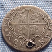 Сребърна монета 2 реала Филип пети Сеговия Испания 13780, снимка 11 - Нумизматика и бонистика - 42871784