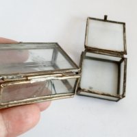 Френски стъклени кутии за бижута, снимка 5 - Други ценни предмети - 37161907
