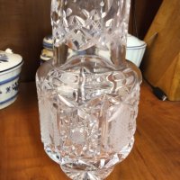Бохемия великолепна кристална ваза в стил Арт Деко , снимка 7 - Вази - 30925042