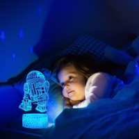 3D Star Wars лампа с 3 плаки, снимка 5 - Детски нощни лампи - 44621749