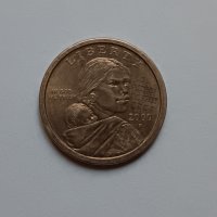 1 долар САЩ 2000 Индианка Sacagawea Dollar Coin , Монета от САЩ , снимка 3 - Нумизматика и бонистика - 44277512