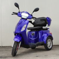 Луксозна едноместна електрическа триколка модел VISTA T408 в син цвят, снимка 2 - Мотоциклети и мототехника - 42790527
