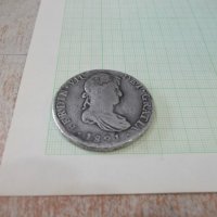 Испанска монета "8 реала - Фердинанд VII - 1821 г.", снимка 4 - Нумизматика и бонистика - 31855689
