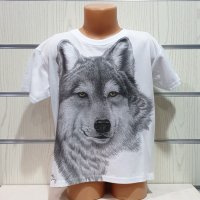 Нова детска тениска с дигитален печат Вълк, Серия Вълци, снимка 3 - Детски тениски и потници - 29880734