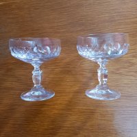 две кристални чаши  за ракия, снимка 1 - Чаши - 37581201