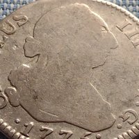 Сребърна монета 2 реала 1776г. Карл трети Мадрид Испания 23914, снимка 3 - Нумизматика и бонистика - 42899918