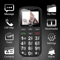 Нов Мобилен телефон с големи бутони за възрастни Отключен SOS бутон, снимка 4 - Други - 44583162