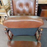 Ретро кресло естествена кожа внос от Холандия , снимка 18 - Дивани и мека мебел - 40253214