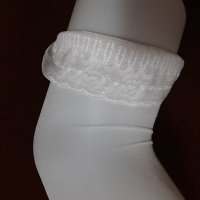 Jolinesse 41-42 20 den Бели чорапи с еластична дантела , снимка 3 - Бельо - 34794182