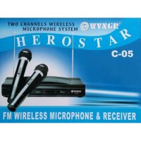 Система за караоке с два безжични микрофона + приемник WVNGR C-05, снимка 2 - Микрофони - 31110850