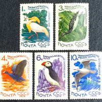 СССР, 1976 г. - пълна серия чисти марки, птици, 4*7, снимка 1 - Филателия - 44518595