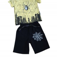 Комплект за момче на Спайдърмен в жълто и черно, снимка 3 - Детски комплекти - 37810863