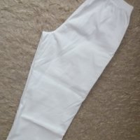 -20% Тъничък снежнобял панталон с ластик в талията и 3/4 дължина на крачола, снимка 4 - Панталони - 37443289