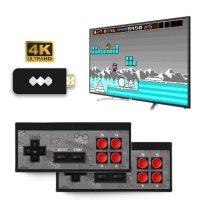 Ретро TV игра, конзола с размерите на флашка 1800 игри безжична 4K HDMI