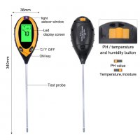 4в1 Уред за измерване PH на почвата,температура,влажност и интезитед на светлина, снимка 14 - Градинска техника - 30906414