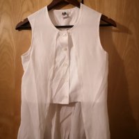 Нова детска блузка за момиче бяла воал до 164 см, снимка 1 - Детски Блузи и туники - 32085685