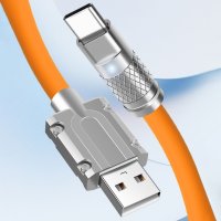 Кабел Type C - USB3.0 Type A M/M 1m 120W Digital One SP00894 as-ds339c Оранжев, OD6.0 Type C to USB3, снимка 3 - USB кабели - 42752255