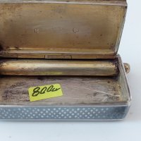 Сребърен 900 проба кибритник с ниело/ Late 19th Century French Silver, Gold & Niello Vesta case/, снимка 8 - Антикварни и старинни предмети - 39705924
