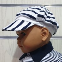 Нова детска моряшка шапка с козирка, от 6 месеца до 8 години, снимка 2 - Шапки, шалове и ръкавици - 29976161