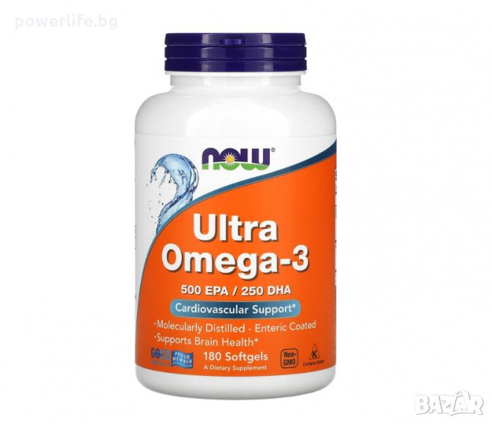 NOW Foods Ultra Omega 3 | Омега 3, 180 дражета / СУПЕР ЦЕНА!, снимка 1