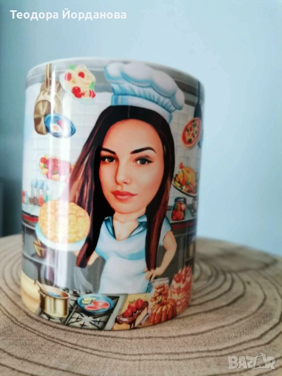 Чаша с карикатура по снимка , снимка 1