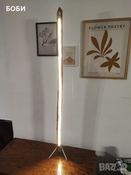 Лед лампион от дърво, снимка 1