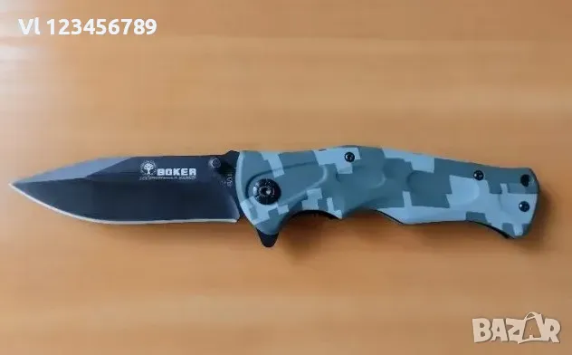 Сгъваем нож с камуфлаж Boker B048 -85х200, снимка 1